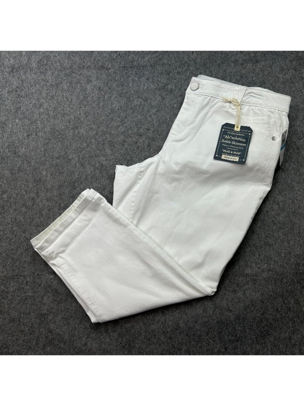Democracy Ab Solution Ankle Skimmer Jeans Women's Size 20W White Denim NWT